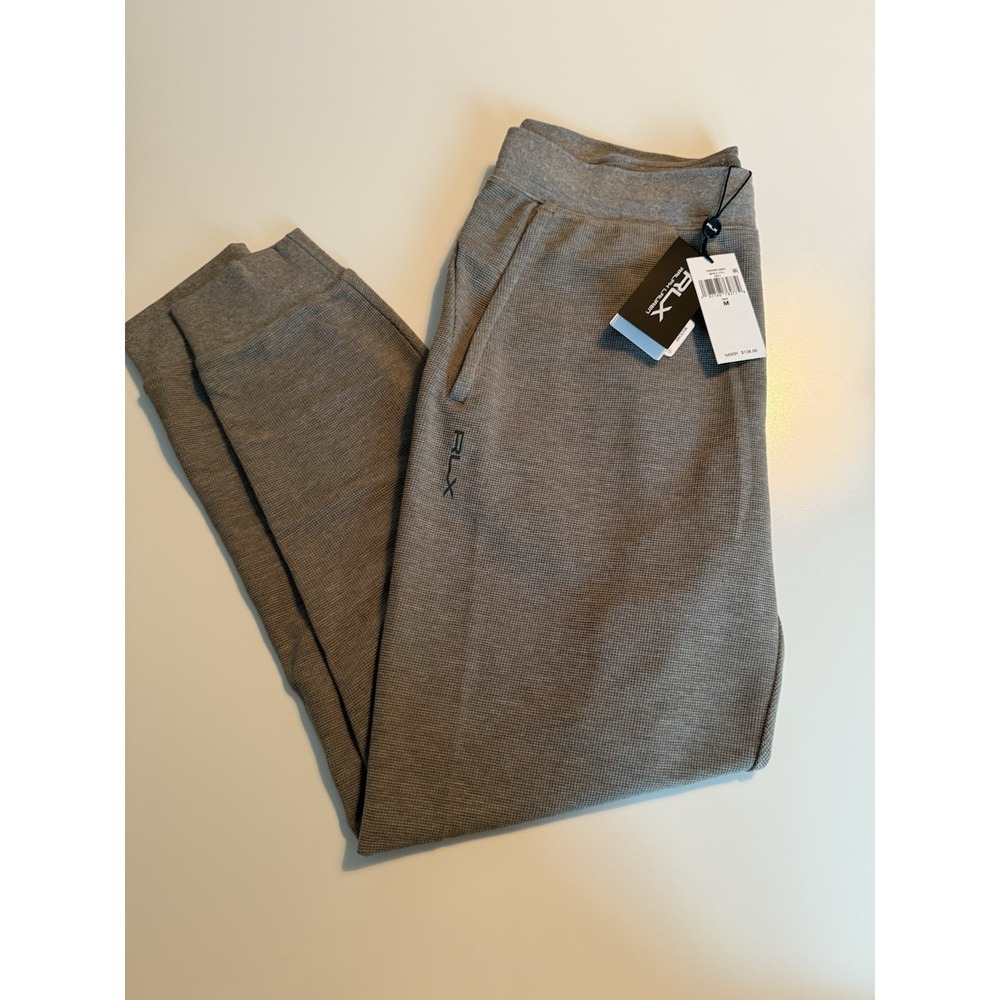 RLX Ralph Lauren Jogger Pants Mens M Grey Stretch Knit Performance Golf NWT 0027